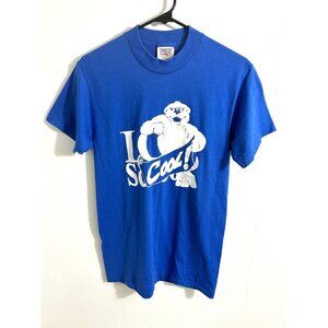 Vintage T Shirt Bear “IC Sooo Cool” Blue Size Small